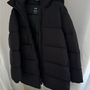 Mango Water Repellent Black down Jacket